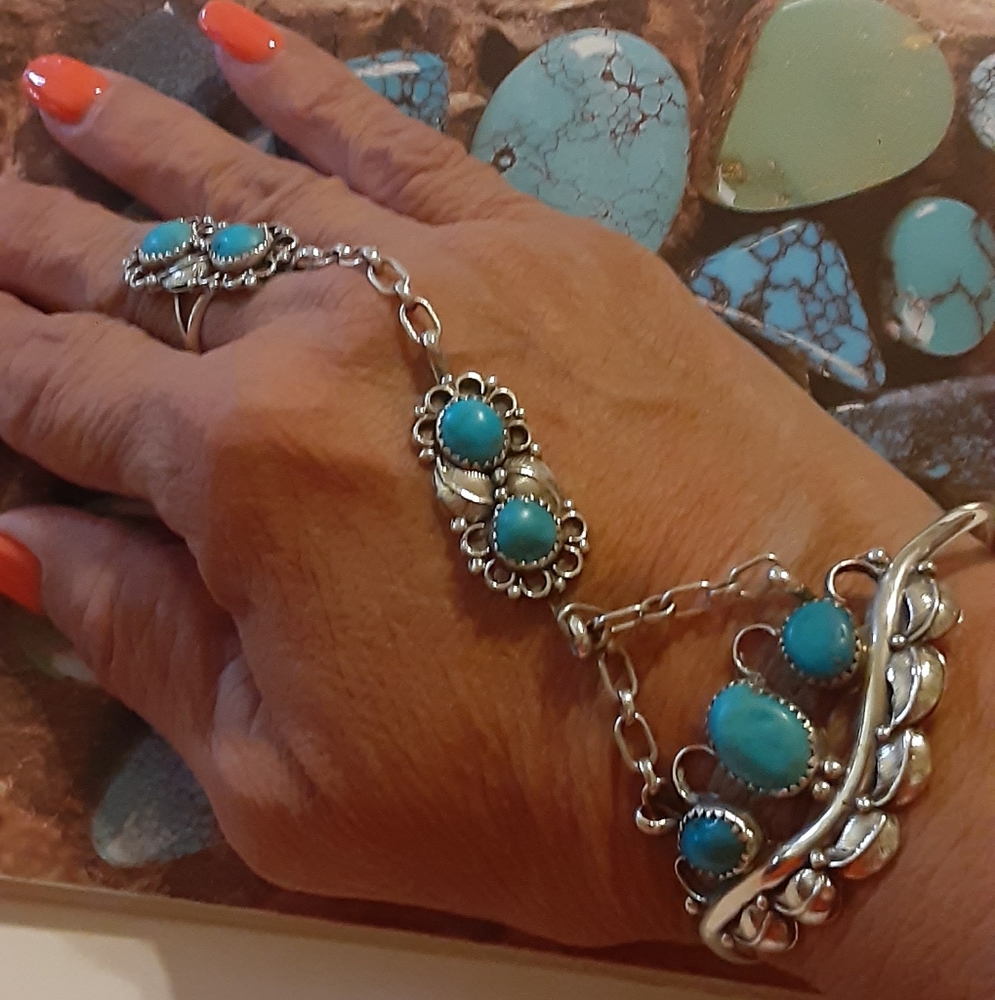 Old Pawn Sterling Silver Slave Bracelet